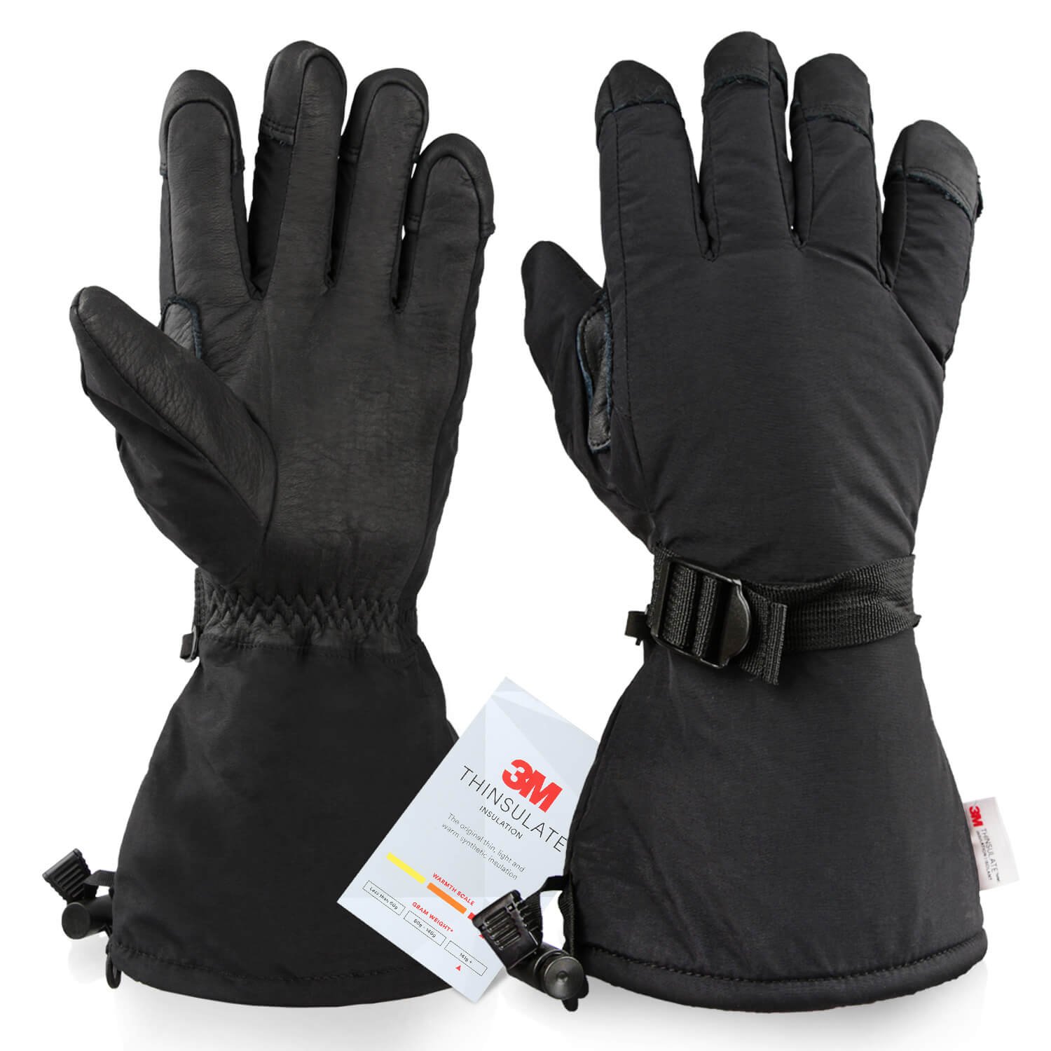 Winter Gloves Ski Mittens 3M Thinsulate Thermal Snow Work Glove for  Men/Women