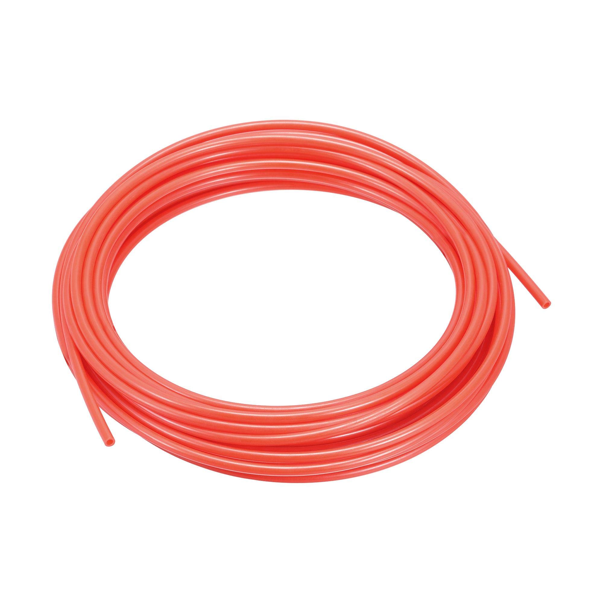 sourcing map Pneumatic Tubing Air Brake Hose Air Line Nylon Tube Pipe 2.5mmID x 4mmOD x 10m Red