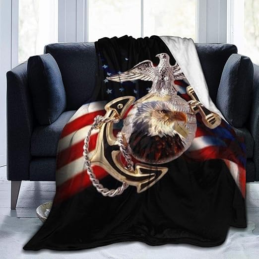 50 'x 60' Manta con Estampado de águila y Globo terráqueo Mantas