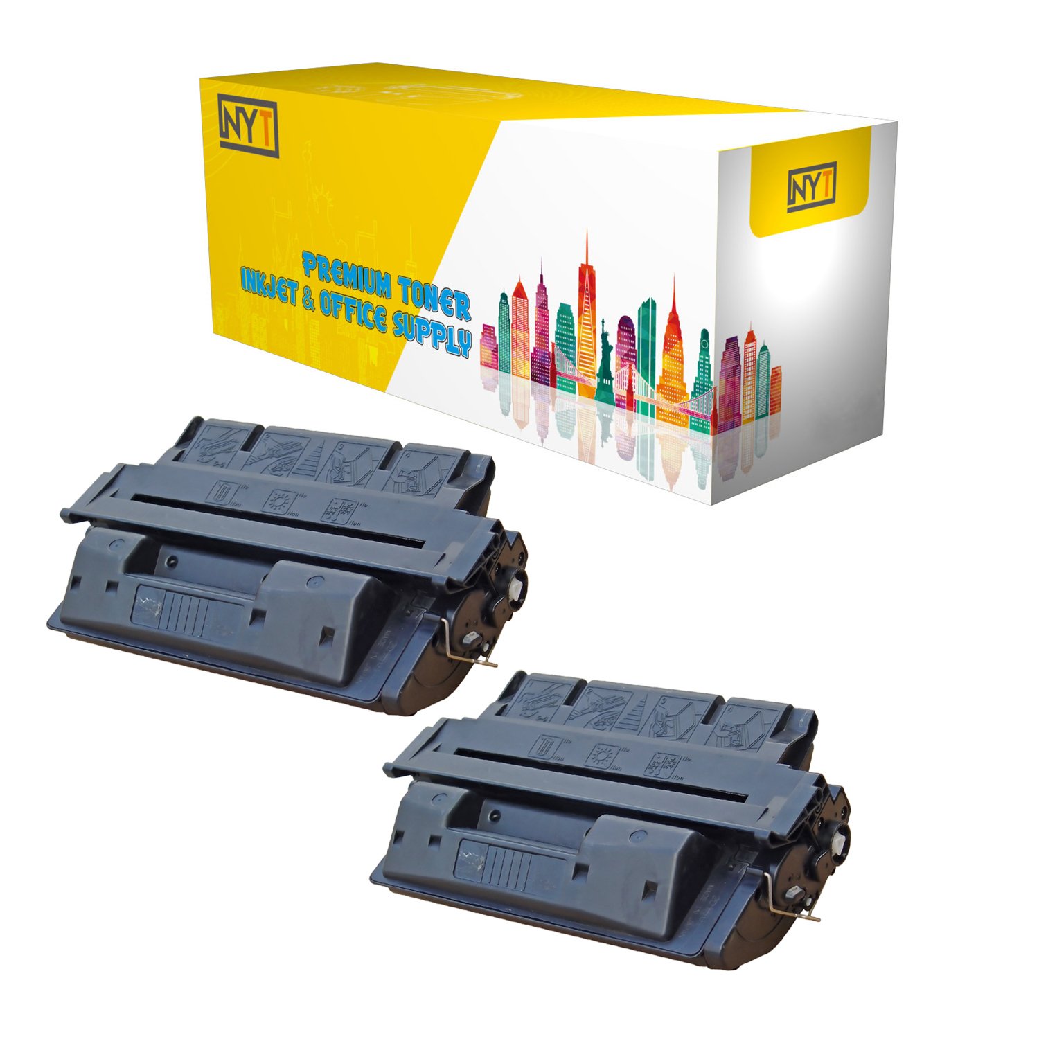 New York Toner New Compatible 2 Pack C4127x High Yield Toner for HP -  LaserJet: LaserJet 4000 | LaserJet 4000n | LaserJet 4000se | LaserJet 4000t  | LaserJet ...