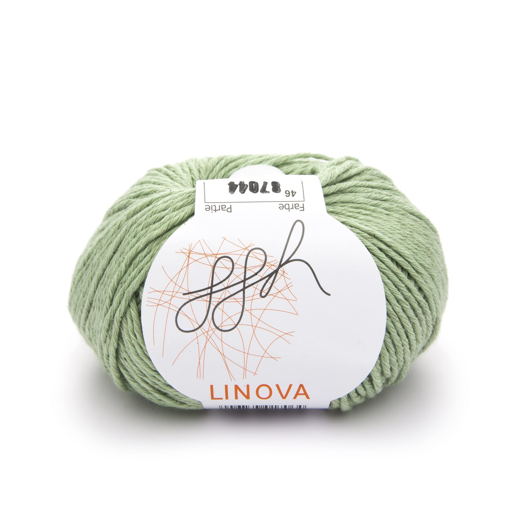 ggh Linova - 046 - Lime Green - Cotton with Linen for Knitting and Crocheting