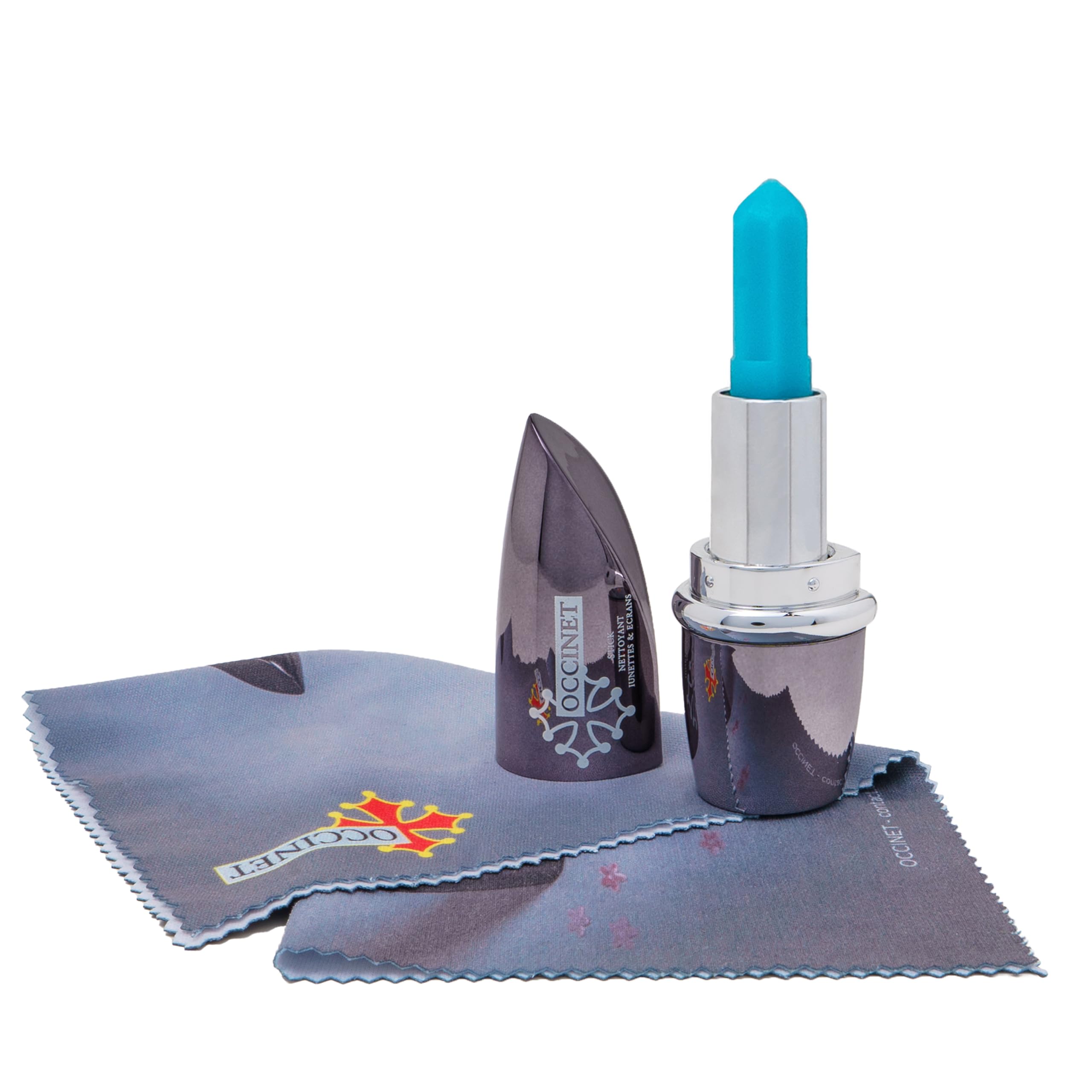 OCCINET Lens Cleaner Stick for Glasses, Lenses, Cameras - Spectacle Cleaner Stick with Microfibre Towel - Ultra Degreaser, Portable, Anti-Fog - Safe for all Lenses and Glasses