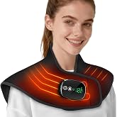 Neck and Shoulder Heating Pad Corldless, Weighted Neck Heating Pad | Heated Neck and Shoulder Wrap Electric Warmer Pads with 5 Heats &amp; 6 Timers, Neck and Back Warmer Gift for Women and Men
