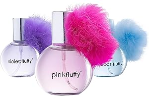 SCENTED THINGS Showgirl Perfume Set for Teen Girls, Kids Body Spray for Girls 10-12 & Teens, Body Mist for Teenage Girl, Fashion Collection 3 Perfumes with Puff Balls