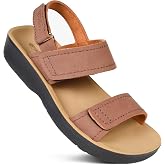 AEROTHOTIC Comfortable Sports Sandals for Women Athletic Outdoor Walking Hiking Water Cushioned Memory Foam Adjustable Backstrap Beach Sandals with Arch Support