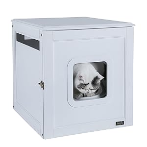Petsfit Assemble Odorless Night Stand Pet House/Litter Box Furniture with Latch Holding 20" x 24" x 21"