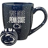 Rico Industries NCAA Team Slogans and Chants 16 oz Team Color Laser Engraved Speckled Ceramic Coffee Mug