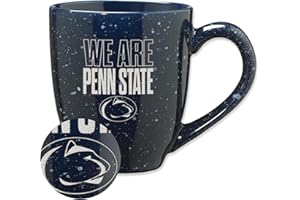 Rico Industries NCAA Team Slogans and Chants 16 oz Team Color Laser Engraved Speckled Ceramic Coffee Mug