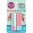 eos 100% Natural Lip Balm Sticks- Watermelon Fros and Lychee Martini, All-Day Moisture, 4g, 2-Pack