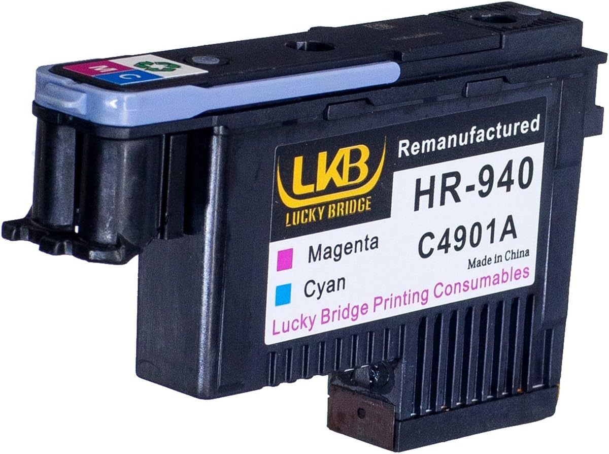 Lucky Bridge HP940 Printhead 1pcs Magenta and Cyan C4901A Remanufactured Compatible for HP Officejet with Pro 8000 8500A 8500A Plus 8500A Premium