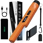 Rechargeable Metal Detector Pinpointer for Adults &amp; Kids, Fully Waterproof Hand-held Metal Detectors Wand with One-Key Interference Elimination, Superhet-Tec Pin Pointer Metal Detector Accessories