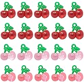 Honbay 40PCS Cute Sweet Cherry Resin Charms Pendant Fruit Food Tiny Pendants Vivid 3D Cherry Pendants Bead Charms for Keychains Earrings Bracelets Necklaces Jewelry Making DIY Crafts