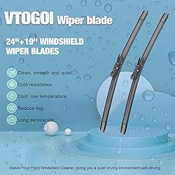 VTOGOI Wiper Blades With Rear Wiper Blades Set For