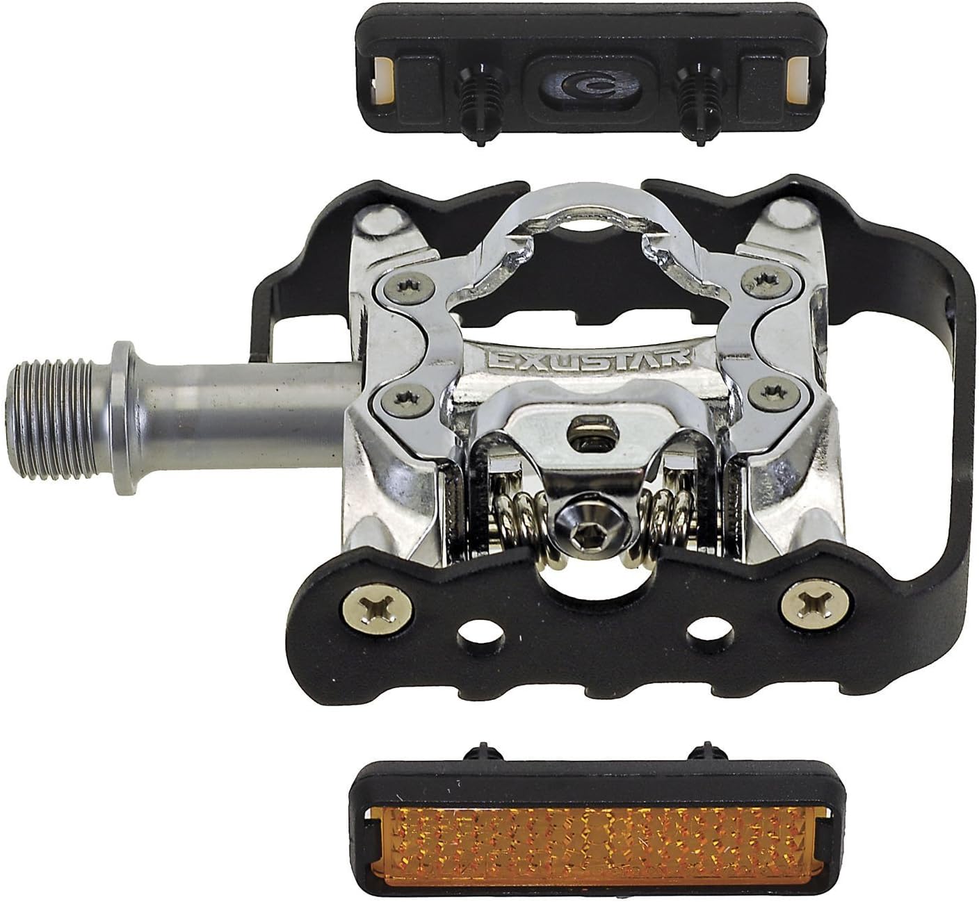 Exustar E-PM86 Combination Pedal - Silver