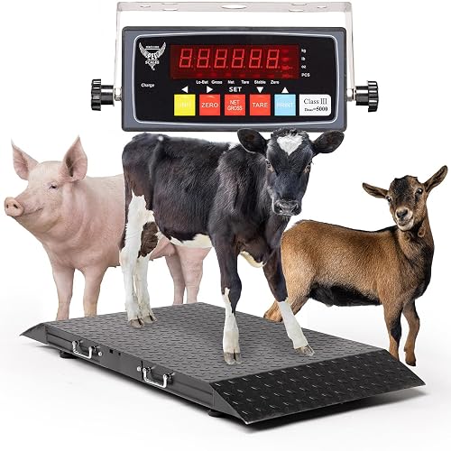 PEC Heavy Duty Portable Scales Farm Animal Scale for Weighing/Digital ...