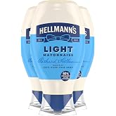 Hellmann's Light Mayonnaise 20 oz, Lite Mayo Squeeze, Sandwich Spread, 3PK | For sandwiches, dips, dressings and simple meals; cage-free eggs; Light; pack of 3, 20 oz.