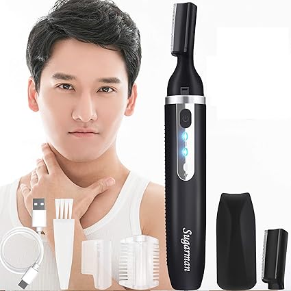 Amazon Sugarman 眉毛シェーバー Usb充電式 メンズ フェイスシェーバー 眉毛カッター 眉毛剃り まゆげカッター 2枚刃 電動 シェーバー 女性 男性 ヒゲトリマー 顔そり うぶげそり 脇そり レディース メンズ ムダ毛処理 眉毛処理 うぶ毛処理 全身適用 防水 内刃水洗い 低