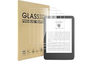 Hianjoo 3-Pack Screen Protector Compatible with Kindle 6"/ Kids 6" (11th Generation, 2024/2022)/(10th Generation, 2019) / Paperwhite 6", [HD Clarity] [9 Hardness] Anti-Fingerprint Tempered Glass
