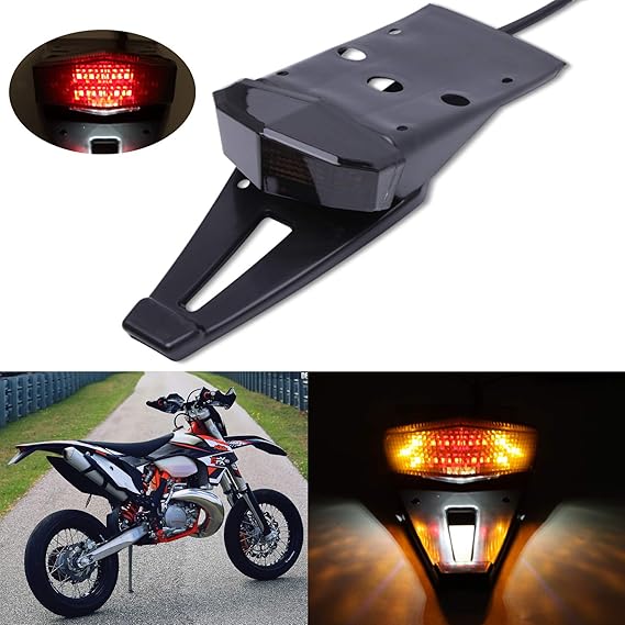 Motorcycle LED Rear Fender Brake Tail Light Turn Signals Running Lamps For Bobber