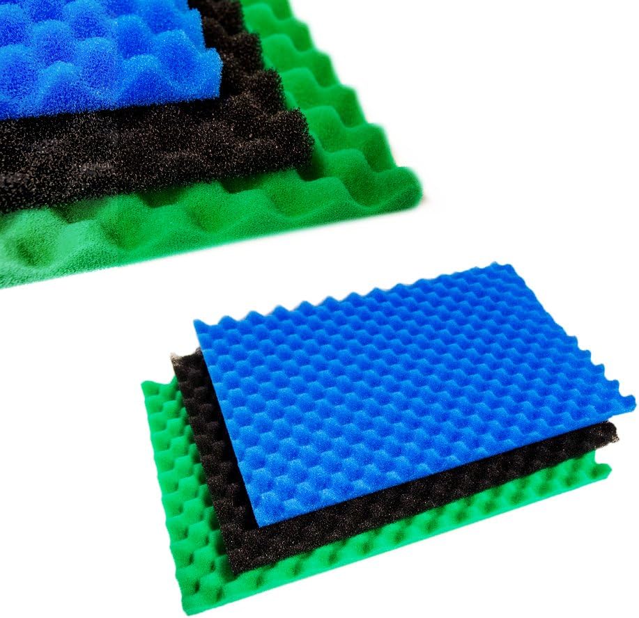 Pisces POND FILTER 3 GRADE MEDIA FOAM SET 25" X 18" COARSE, MEDIUM AND