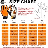 SAWANS Football Goalkeeper Gloves Youth Kids Kids Size 2 Black Orange view 6