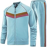 W JIANWANG Men's Casual Tracksuits Long Sleeve Jogging Suits Sweatsuit Sets Track Jackets and Pants 2 Piece Outfit