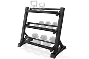 3-Tier Dumbbell Rack Stand Only, Weight Rack for Dumbbells Heavy-Duty Home Gym(1100LBS Weight Capacity)