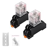 GUETNEU 2 Pcs Electromagnetic Power Relays, Red