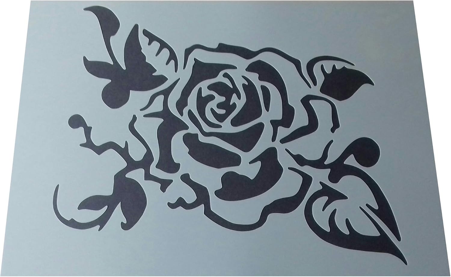 Style Shabby Chic Pochoir Centre Rose Fleur Vintage Format A3 420 X 297 Mm De Meubles Mur Art Peintures Outils Et Traitement Des Murs Bricolage