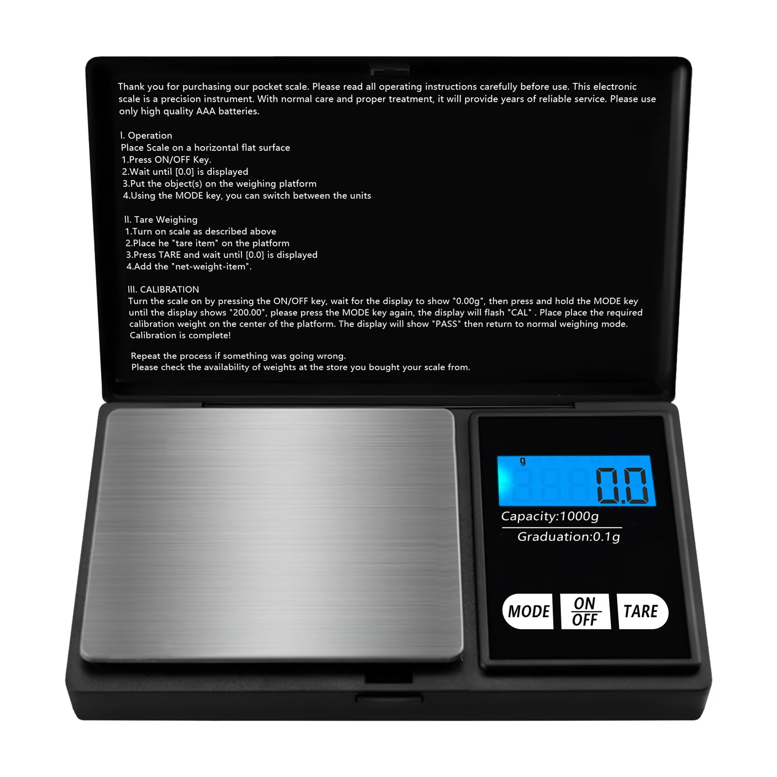 Qicyfeus Digital Small Scale 1000g/0.1g Accuracy