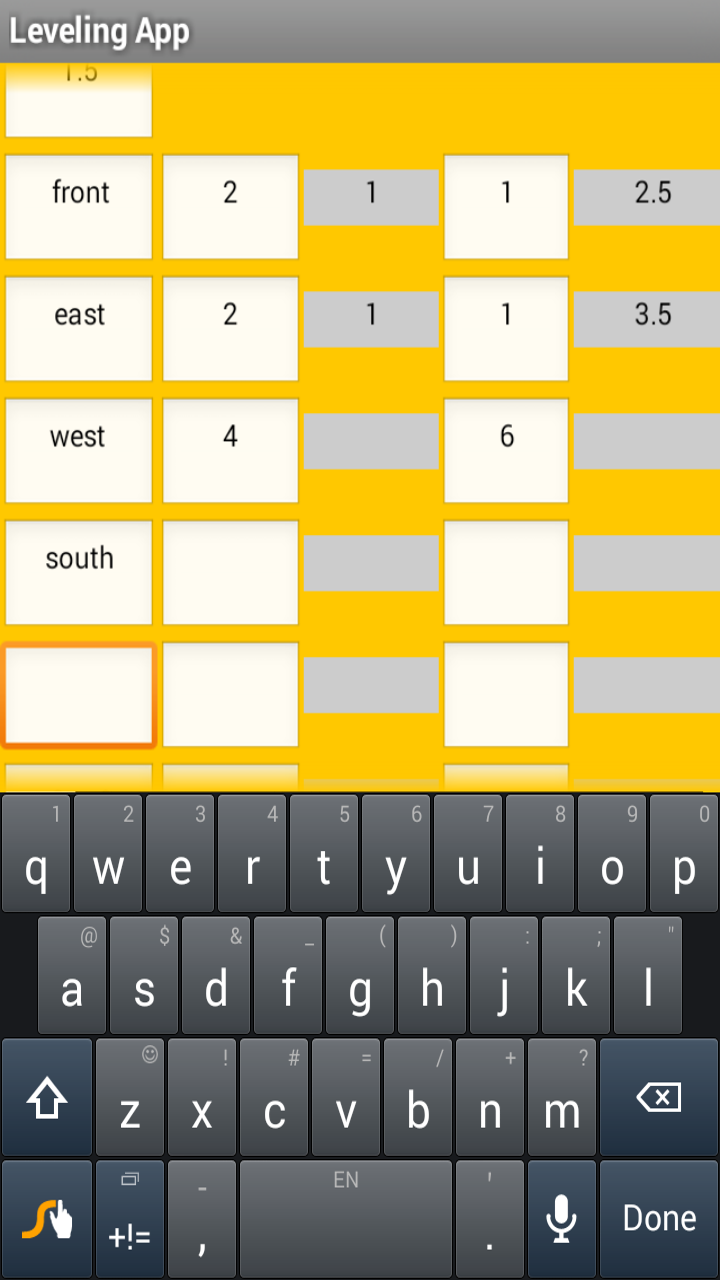 Surveying Leveling App