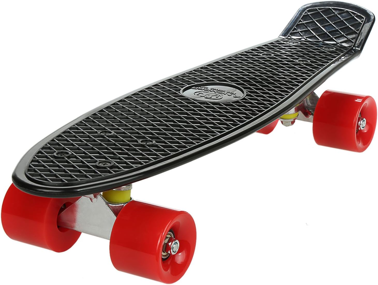 Yuebo Mini Cruiser Skateboard Complete 22" Classic 70's Retro Vintage Style Plastic Skate Board, Birthday for Teens Kids Age 5 Up