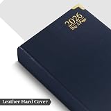 ZYBUX A5-2026 Diary Day a Page Half Page Saturday Sunday Navy Blue view 2