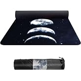 nuveti TPE Large Yoga Mat Non-Slip Exercise Fitness Mat with Carry Bag Extra Wide Yoga Mats for Women 72"x32" Extra Thick 6mm for Home, Pilates and Floor Exercises Workout Mats