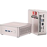 GEEKOM A5 2026 Mini PC, AMD Ryzen 7 5825U (Beats 3500U/4300U), 16GB High-Speed RAM, 512GB SSD, Mini Desktop Computer with Qua