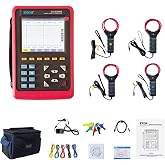 ETCR5000 3-Phase Power Quality Analyzer with ETCR300F Current Clamps | Supports Harmonic Analysis and Power Quality Monitoring with ETCR300F Flexible Coil Clamp (Ф300mm), 10A&ndash;6000A Range