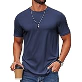 COOFANDY Men's T Shirt Short Sleeve Cotton Blend T-Shirts Crew Neck Casual Summer Basic Tee Shirts