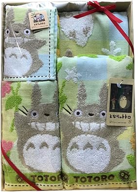 Amazon Co Jp となりのトトロ 花畑 ミニタオル ウォッシュタオル フェイスタオル バスタオル ラッピング付ギフトセット お祝い 内祝い 御礼 結婚 快気 プレゼント シューズ バッグ