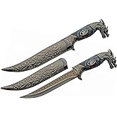 SZCO Supplies 211564 Fancy Roaring Dragon Medieval Dagger with Scabbard, 12" Length, Blue