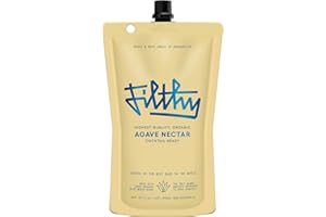 FILTHY FOOD Filthy Agave Nectar All Natural Cocktail Mixer - Organic, Cocktail-Ready Agave Made With 100% Organic Blue Weber Agave - For Use in Margaritas and Your Favorite Cocktails, 32 oz Pouch, 1 Pack