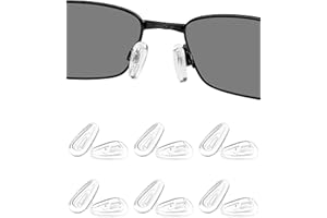 HILEEN 6 Pairs Replacement Nose Pads for Maui Jim Baby Beach/Kahuna/Kawika/Mahina; Oakley WireTap|Whisker|Crosshair 2.0