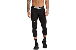 WOLACO Fulton 3/4 Compression Pant Athletic Baselayer Running Tights for Men