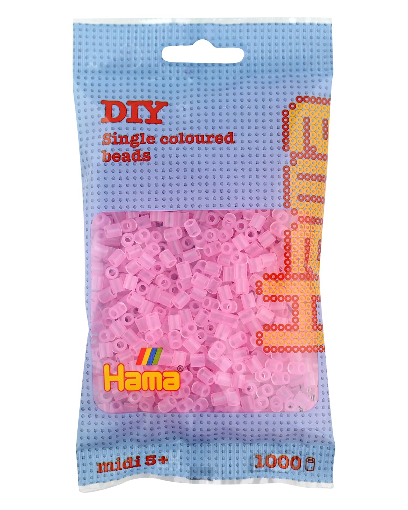Hama 207-72 Midi Bead, Translucent Pink
