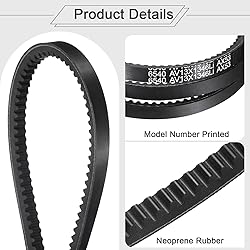 uxcell 2Pcs AX53 EPDM V-Belt, Raw Edge Cogged