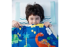 Insugar Weighted Blanket,Cooling Heavy Throw Blanket,Soft and Cozy Weighted Blanket for Bedding,Blue Dinosaur,36”x 48”,3lbs