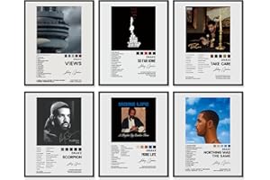 Posters 8x10 Canvas Prints Unframed Set of 6 Music Album Cover Posters for Room Aesthetic Canvas Wall Art Room Decor for Teen