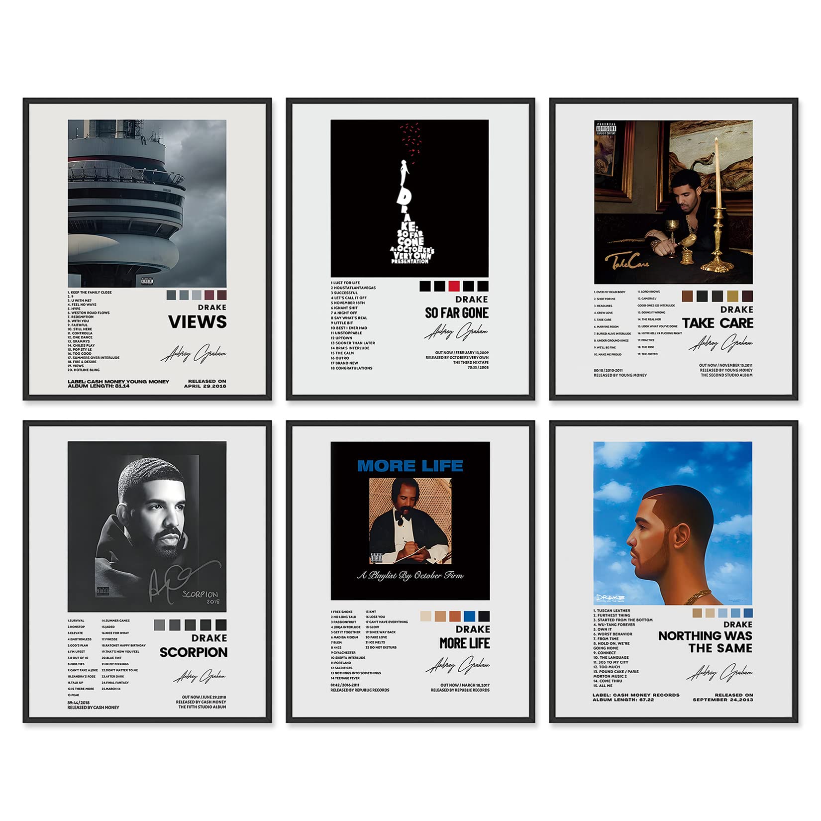 Posters 8x10 Canvas Prints Unframed Set of 6 Music Album Cover Posters for Room Aesthetic Canvas Wall Art Room Decor for Teen Girls