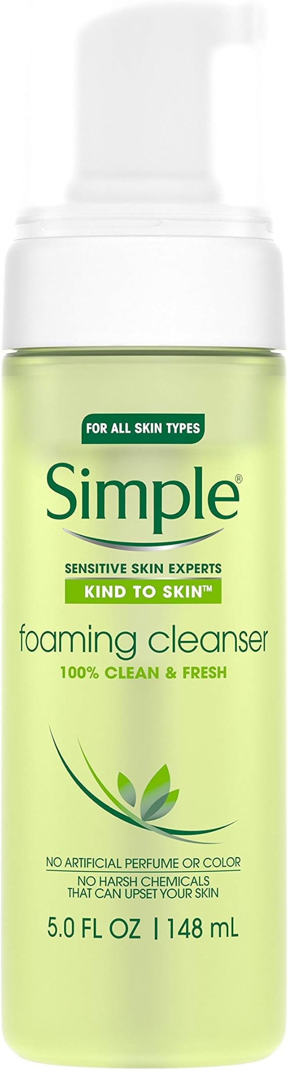 simple kind to skin foaming facial cleanser