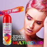 ZOPPER 6x 200ml Glitter Hair Spray Multi Colour Temporary Washable Fancy Dress view 2