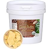 7 Lbs USDA Organic Unrefined Cold Pressed Cocoa Butter- Food Grade- Cosmetic Grade-Cruelty Free-Vegan-Strong Choloclate Taste and Deep Brown Color
